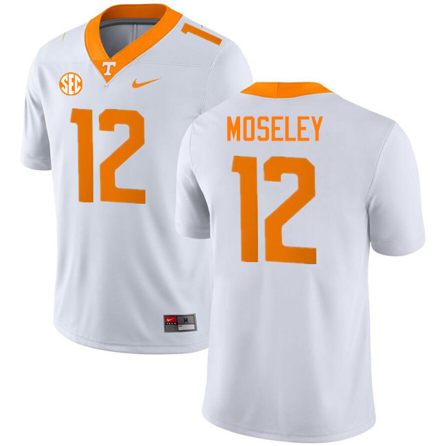 Emmanuel Moseley Tennessee Jersey,Tennessee Volunteers #12 Emmanuel Moseley College Jersey-White